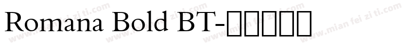 Romana Bold BT字体转换
